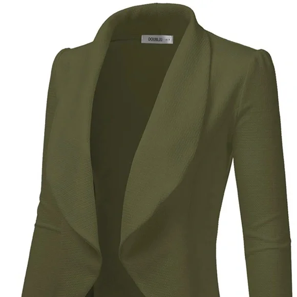 Women’s Olive Green Blazer. Doublju size: S. - Picture 7 of 9